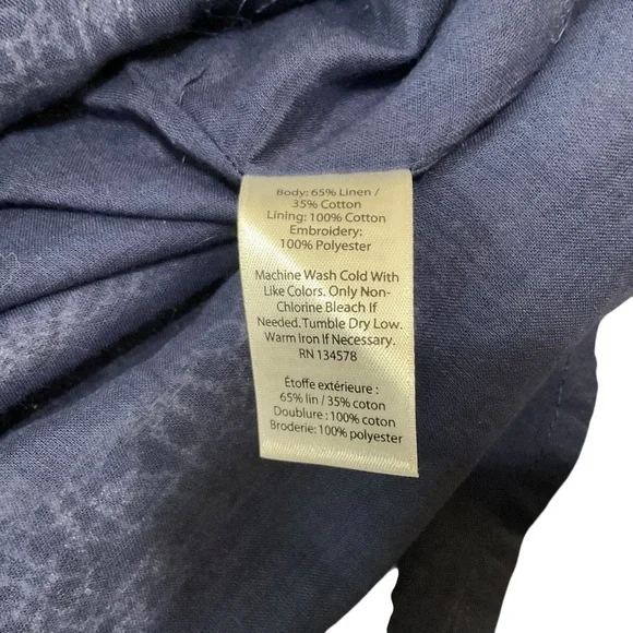 Vineyard Vines Navy Blue Lace-Up Tunic Dress Size 8 - Picture 6 of 9